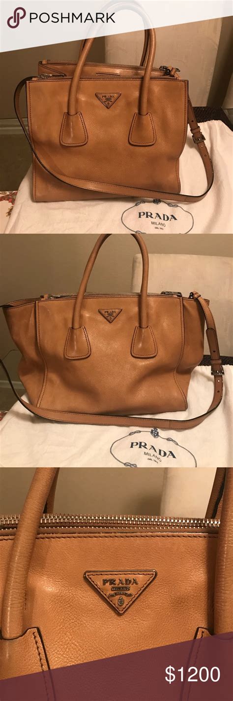 prada glace calf twin pocket tote bag|PRADA Glace Calf Twin Pocket Tote Argilla .